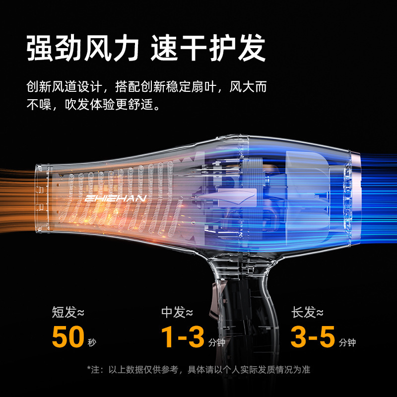 德国电吹风机发廊专用大功率理发店三插头家用负离子护发速干风筒