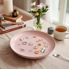 20个发簪头饰花蕊花心花片铁片花托花帽步摇禁步diy手工制作材料