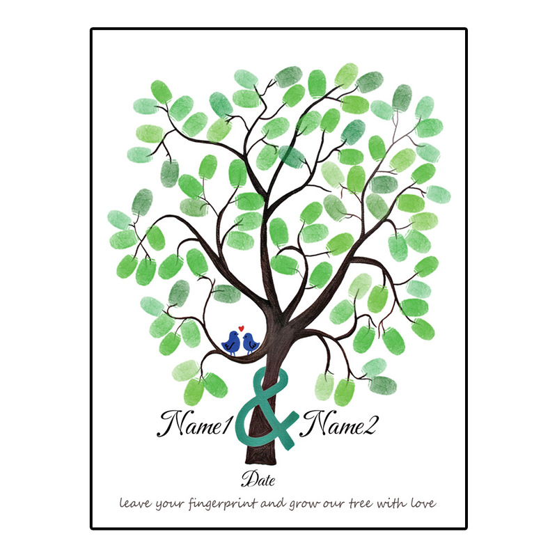 Creative fingerprint DIY sign-in painting wedding annual meeting fingerprint signature tree HK024 Creative fingerprint DIY sign-in painting wedding annual meeting fingerprint signature tree HK024