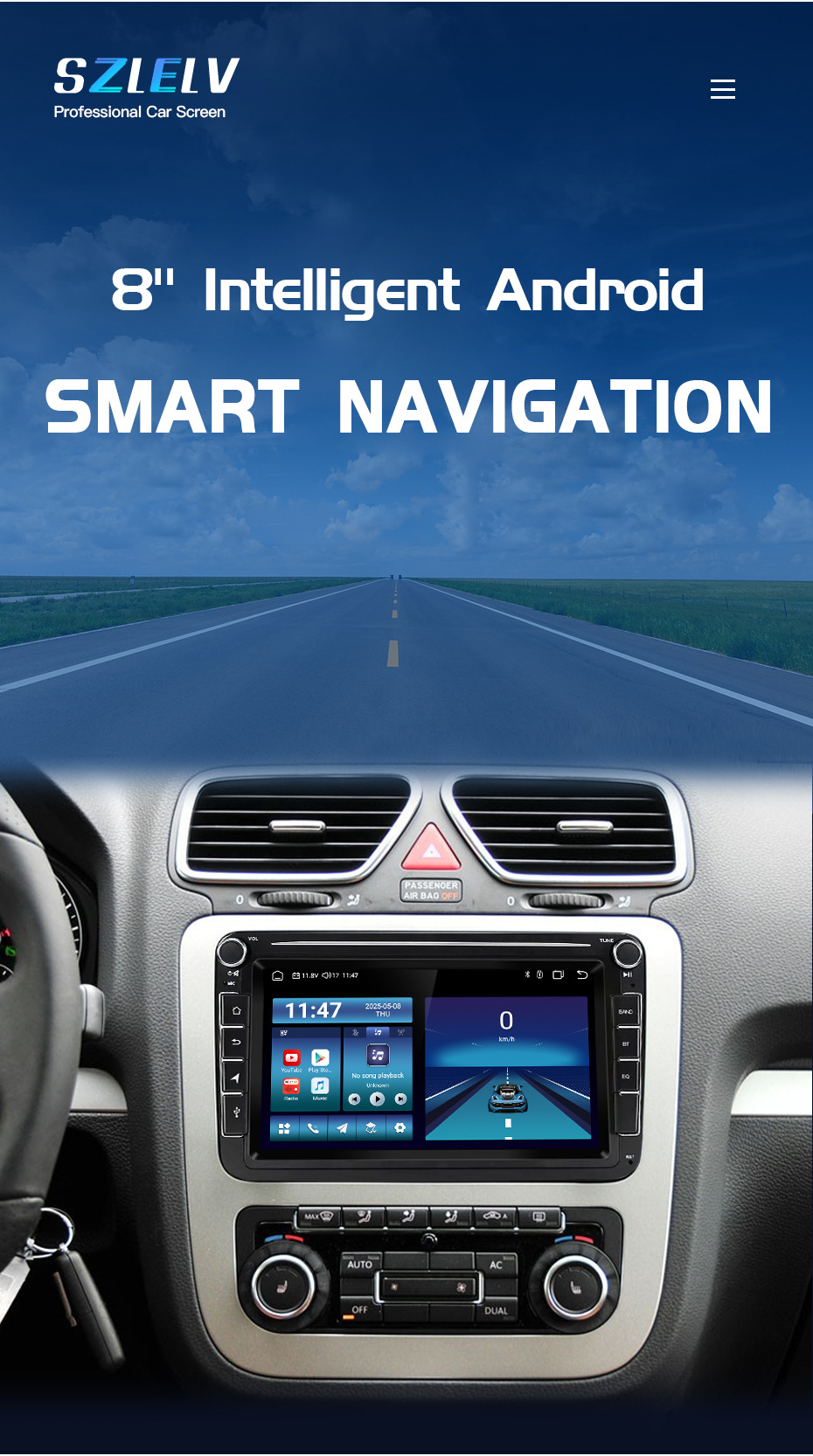 Suitable for Skoda Roomster, Fabia, Yeti, and Yeti Travel Edition Car Central Control Screen Reversing Image Navigation
