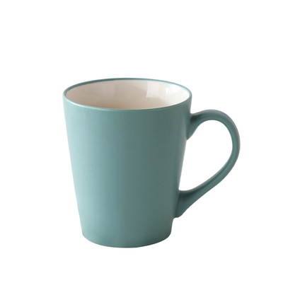 好看的ins北欧风陶瓷马克杯子带勺下午茶咖啡杯家用水杯琴萱