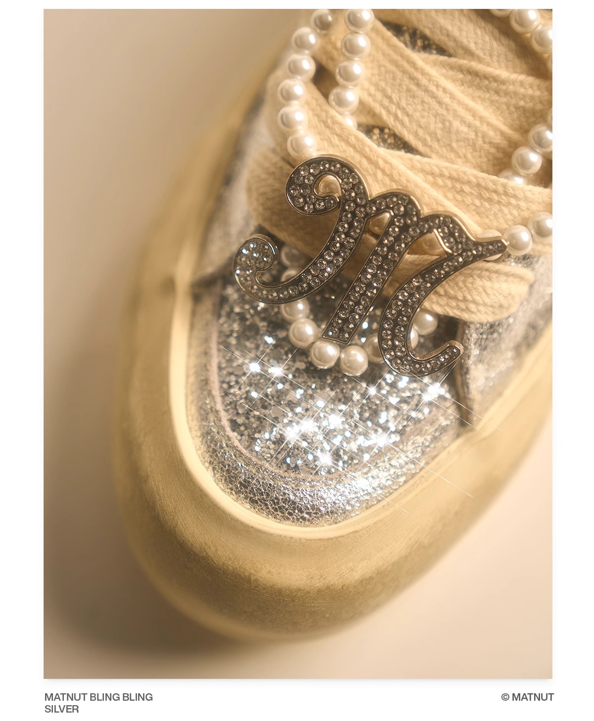 Sparkling diamond sequin thick-soled old dirty shoes for women 2024 spring new white shoes retro sports casual shoes sneakers_voghion.com