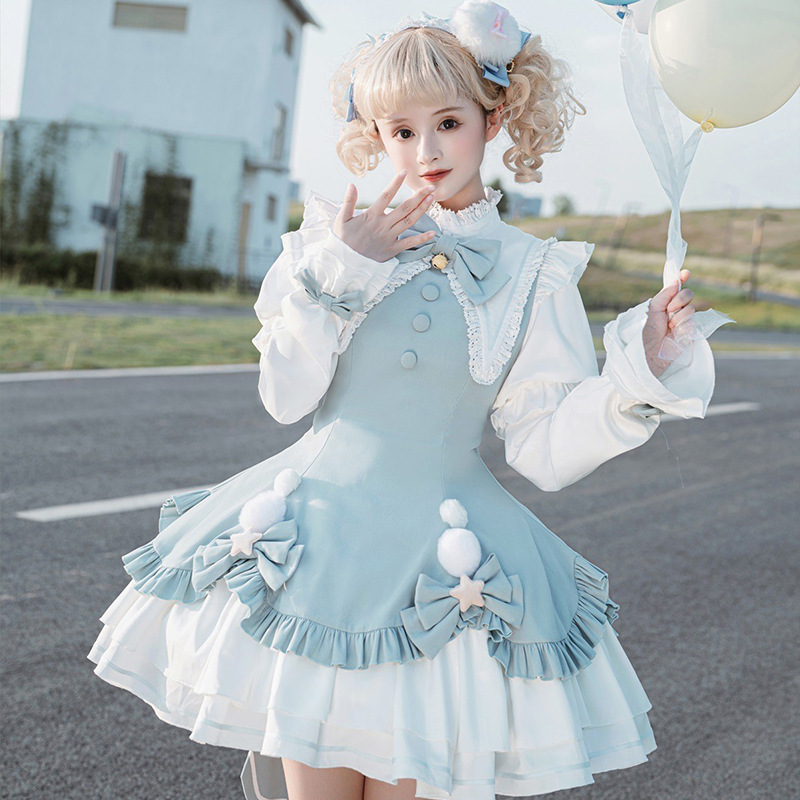 オリジナルデザイン魔法少女opロリータワンピース日常かわいいlolita甘いスカート6621|undefined