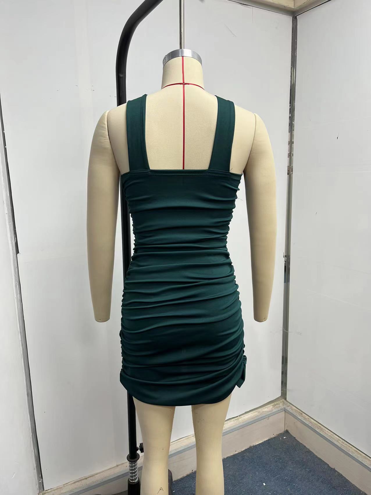 Women Clothing Sexy Dress Summer Sexy Cross Twist Strap Backless Pleated Hip Dress