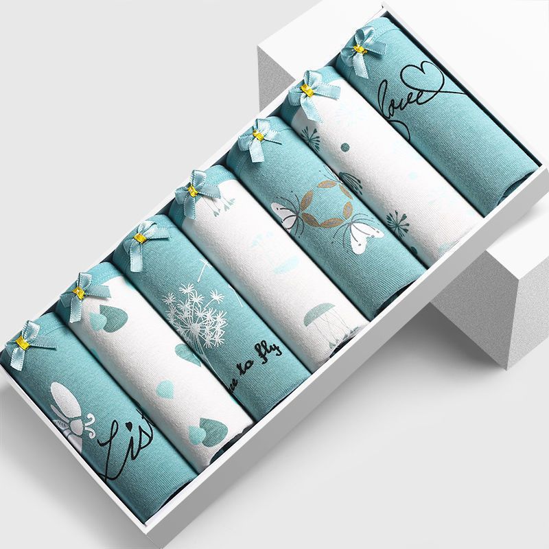 内裤女士纯棉全棉学生中腰2022新款女生裤头少女短裤无痕大码