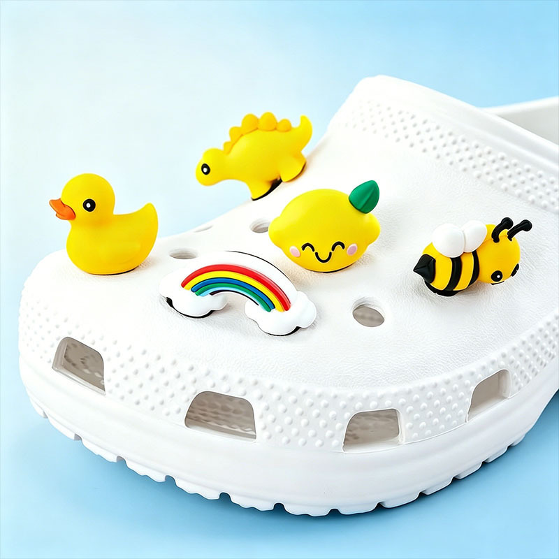 Cartoon 3D Three-Dimensional Clog Shoe Accessories, Shoe Flower Decoration Buckle, Pvc Soft Rubber Shoe Buckle, Garden Shoe Hole Accessories