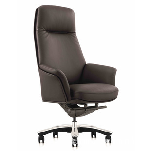 Cowhide Boss Chair High Back Computer Chair President Work Chair Office Chair Business Meeting Negotiation Chair Single Sofa Chair