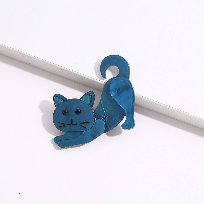 Daily Occasion Simple Style Pin Cat Arylic Plating Unisex Brooches