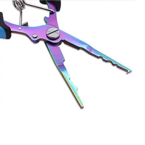 Dali horse fish line cutter, stainless steel color titanium plated lure pliers, multi-functional hawkbill fishing pliers, fish control hook remover