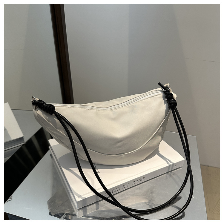 Oxford fabric 2024 casual new style with contrasting colors, light and simple, single-shoulder crossbody, underarm dumpling bag for women undefined