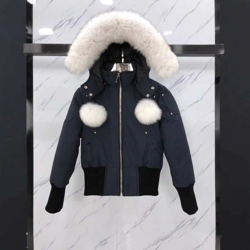 Putian Scissors Hooded 03 Large Size Goose down down Jacket Short Jacket Fox Fur Collar Women's Parka