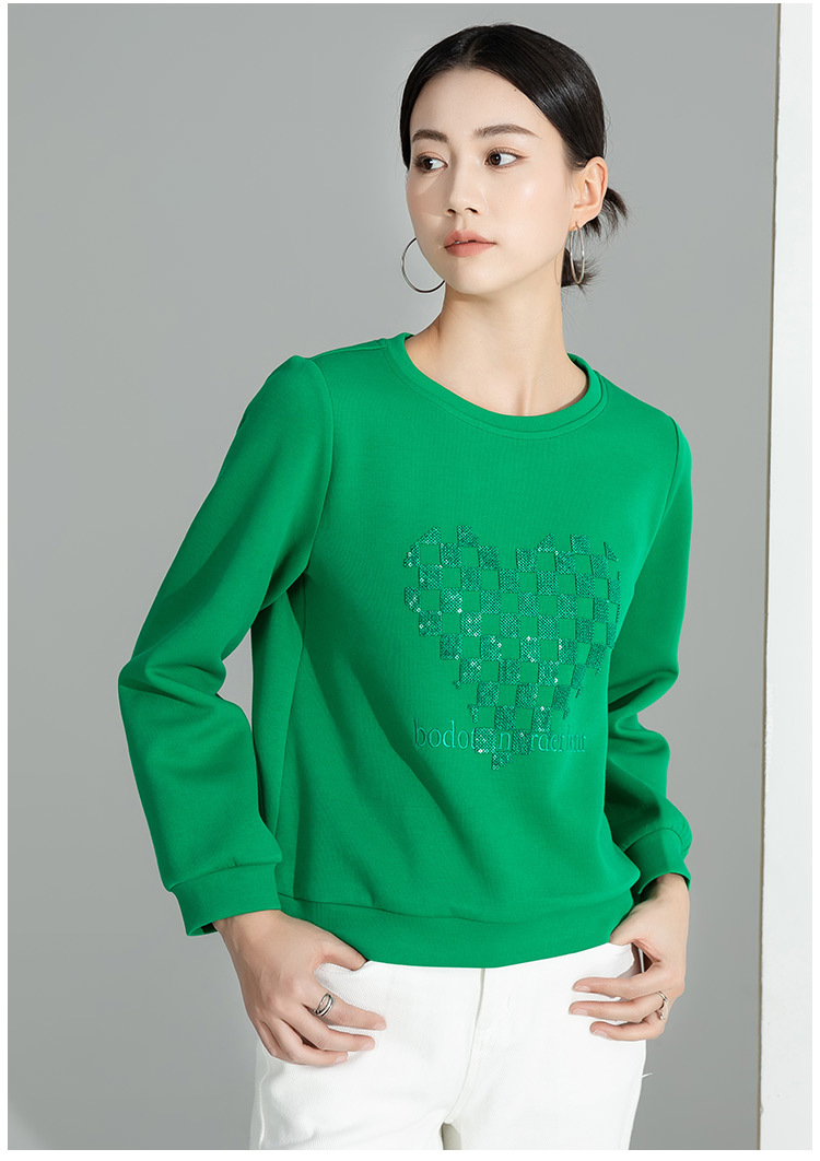 Áo hoodie chui đầu in họa tiết dáng rộng cho nữ — Màu đen chi tiết 11