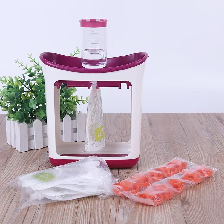 儿童果泥挤压器分装器储存袋婴儿辅食机挤压器炸果机塑料果泥器|undefined