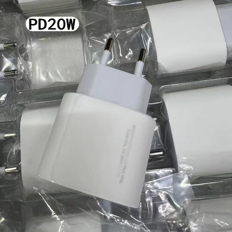 Зарядное устройство (Apple) 20 Вт PD USB-C, европейская круглая вилка, компактный адаптер с USB-C