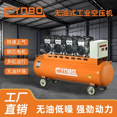 Arrow Leopard Oil-Free Silent Air Compressor 220V Four-Pole Copper Wire Mobile Small Air Compressor Auto Repair Air Pump