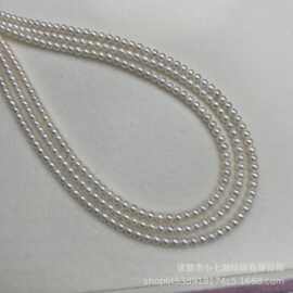 天然淡水baby珠 3-3.5mm 近正圆强光基本无暇半成品串珠项链可DIY