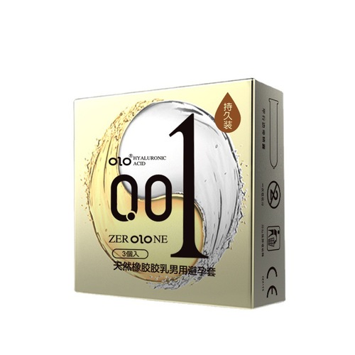 OLO manufacturer hyaluronic acid condoms silk 001 condoms 3 pieces hotel adult health sex toys
