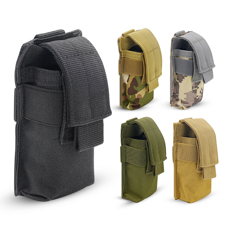 Military Tactical Molle Accessory Bag, Multi-Purpose Utility Bag, Outdoor Waist-Mounted Storage Flashlight Bag, Hanging Tool Pouch
