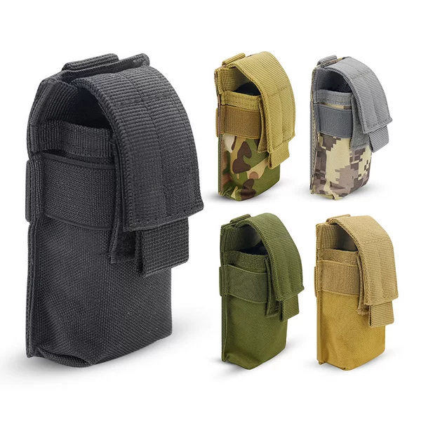 Military Tactical Molle Accessory Bag, Multi-Purpose Utility Bag, Outdoor Waist-Mounted Storage Flashlight Bag, Hanging Tool Pouch