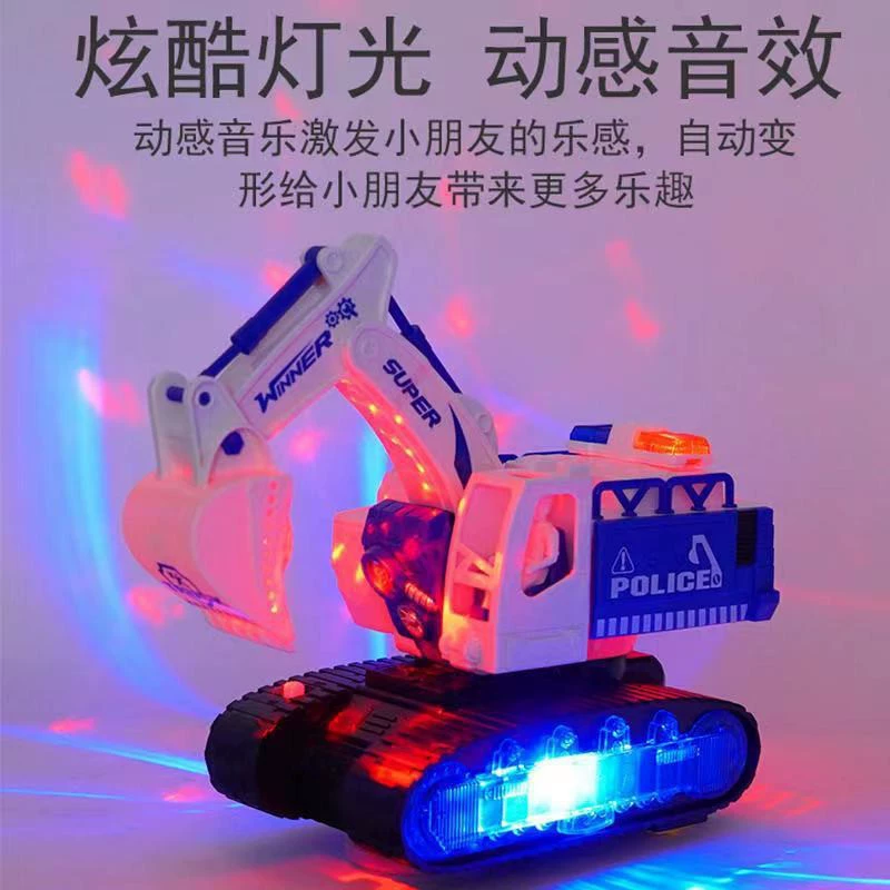 Electric excavator for boys, universal realistic toy car, Birthday gift