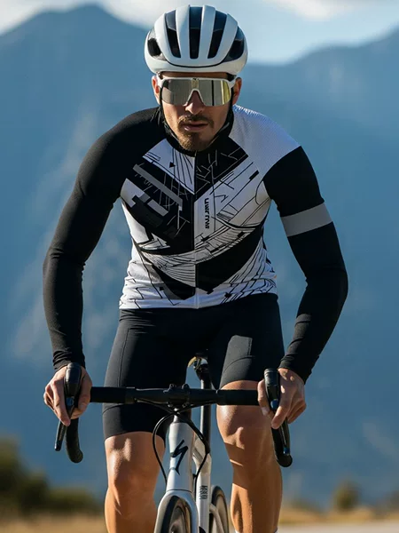 Wholesale Custom Long-Sleeved Cycling Jerseys, Quick-Drying Cycling Tops for Men and Women, Support Oem and Dropshipping