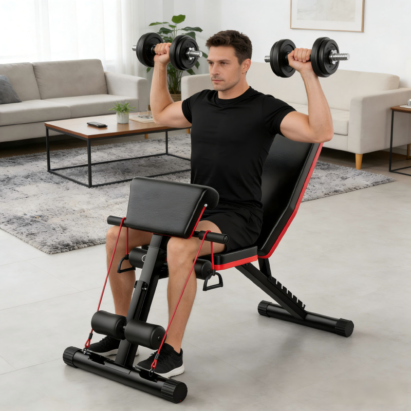 Dumbbell Bench Sit-Up Assistive Device Fitness Equipment for Home Use Men's Multi-Functional Exercise Bird Press Bench