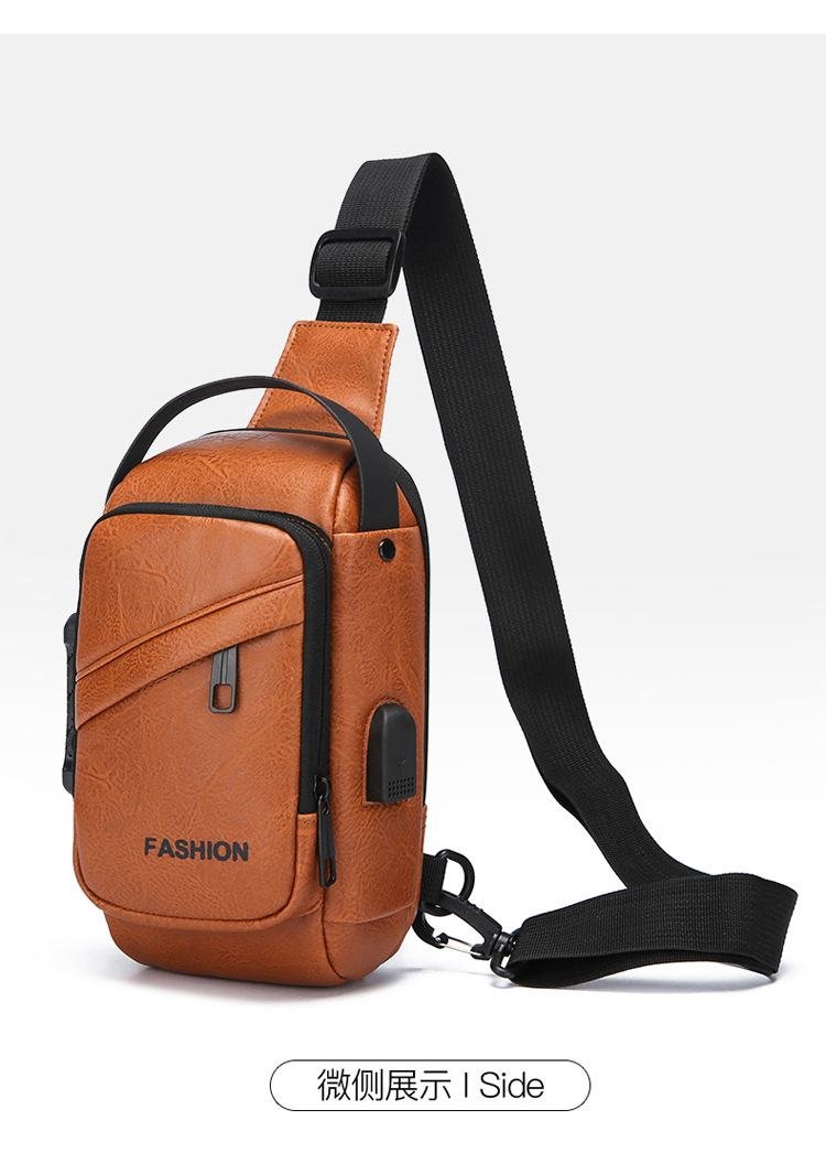 Men's chest bag, casual water-repellent single-shoulder crossbody bag, men's high-end outdoor travel bag, cycling bag, storage bag undefined