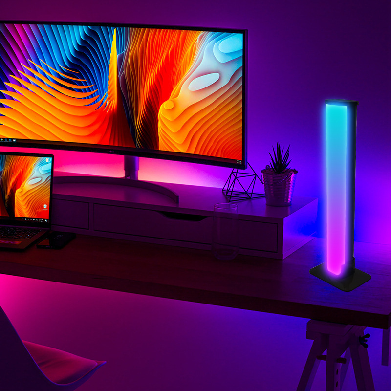 Chroma LED Bluetooth Chroma Desktop Atmosphere Lamp Microphone Lamp RGB Full Color Strip Computer Music Sound Control Rhythm Lamp