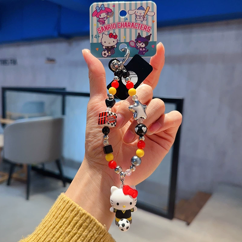 Плюшевый брелок Sanrio Hello Kitty, оригинал, мягкая подвеска 11×7.5 см, коллекционный талисман