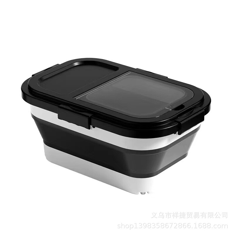 メーカー直送 Amazon 折りたたみ式ドッグフードバケツ キッチン防カビ防湿穀物保存バケツ 米保存バケツ 小麦粉バケツ 米箱|undefined