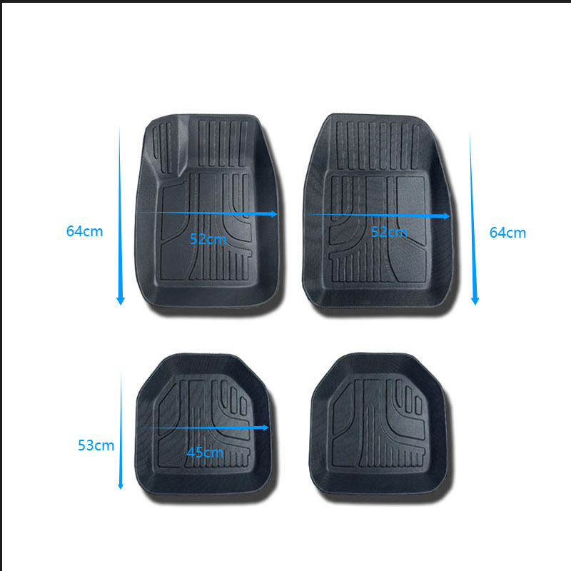 Manufacturer Supplies Car Floor Mats, Universal Three-Dimensional Basin-Shaped Plastic Tpe Pvc Four-Piece Set for Cross-Border Sales