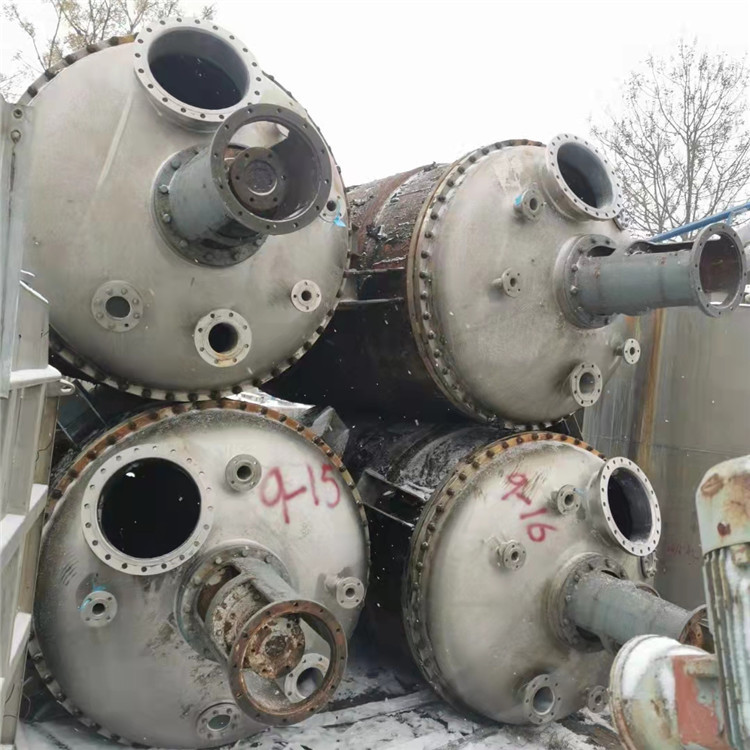 二手11立方钛材高压内盘管反应釜 8立方钛合金反应釜 手续资料全