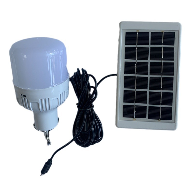 Solar bombilla de emergencia lámpara al aire libre sistema de iluminación de carga solar tienda luz puesto noche mercado Luz