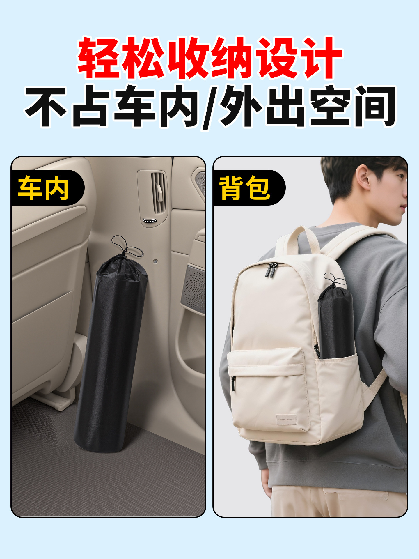 Cross-border bestseller: portable outdoor camping toilet, car-mounted folding toilet, emergency camping toilet for travel and self-driving trips