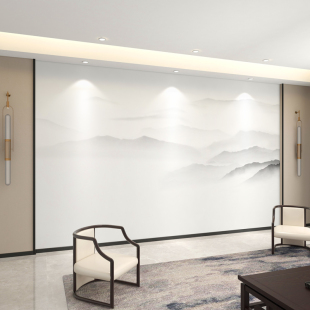 ♔ Customized Wall Covering 3D Modern Chinese Landscape Tv Background Wall Wallpaper Living Room Decorative Wallpaper Film and Television Wall Covering