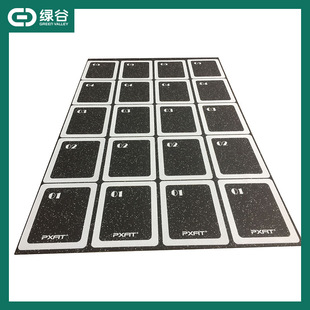 Green Valley Source Factory Direct Indoor Gymnasium Functional Environmental Protection Rubber Coil 360UV Printing Pattern Pad