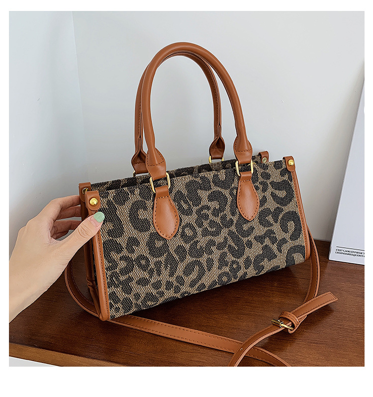 Handtaschen Mit Großem Fassungsvermögen Taschen 2021 Neue Mode-nischen-design-messenger-leopardendruck-textur Tragbare Große Tasche display picture 7