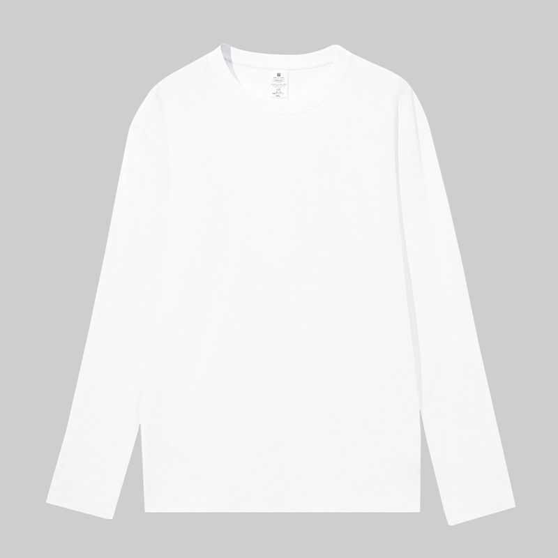 바텀 셔츠 긴팔 T 화이트