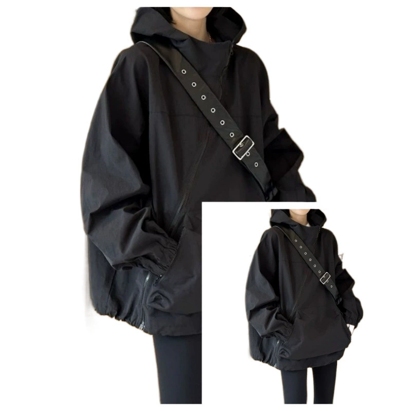 Демисезонная oversize куртка в корейском стиле для отдыха, с двойной подкладкой, высокого качества