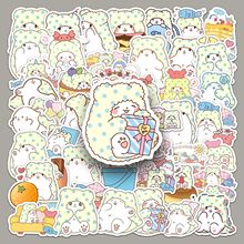 51张三丽鸥毛毯熊贴纸莫普mofu北极熊卡通可爱防水装饰小麻薯贴纸