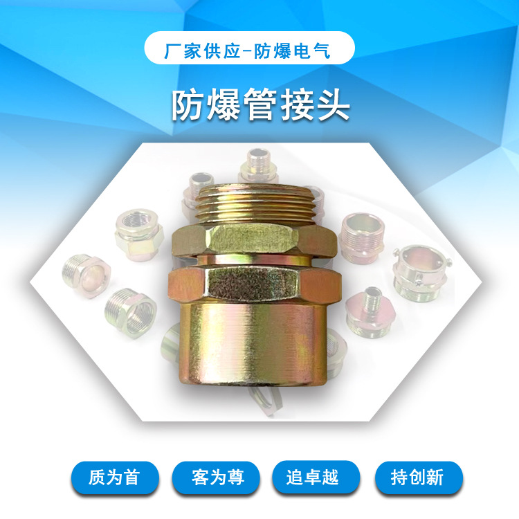 BGJ防爆桥架管穿板接头镀锌不锈钢六方内外丝耐腐防水耐腐蚀防护