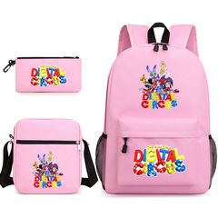 The Amazing Digital Circus Men and Women Students Three-Piece Print Canvas Tote Bag