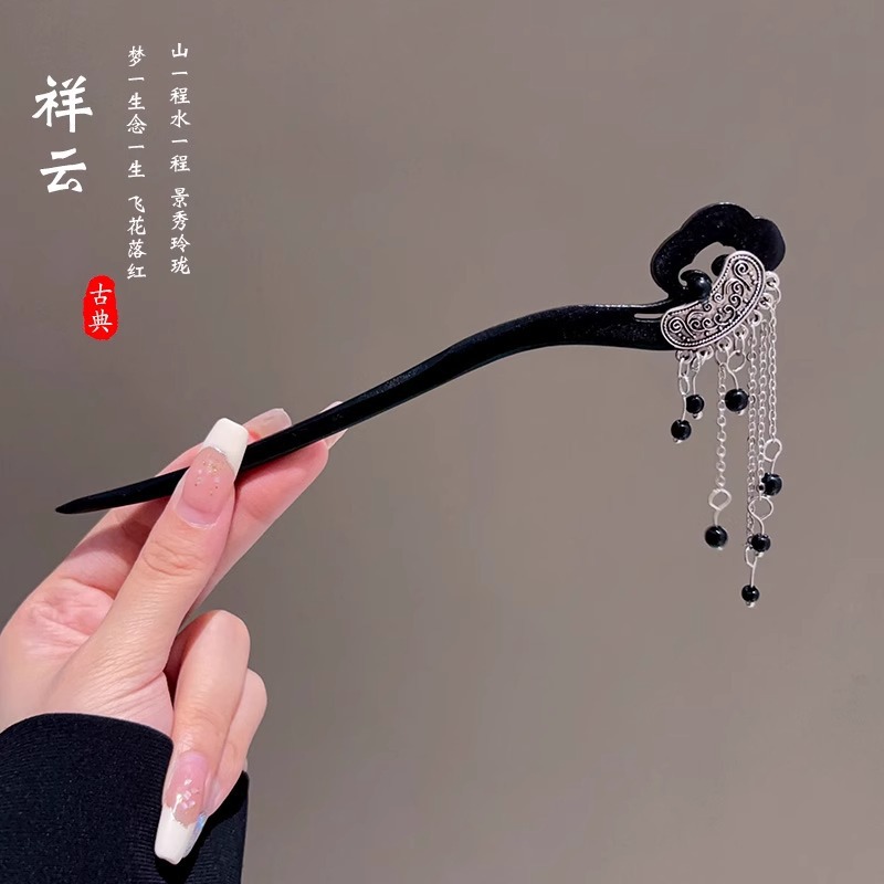 Nuevo clip de cabello chino simple y moderno clip de cabello antiguo de alta sensibilidad clip de cabello bandeja de cabello vestido chino tocado