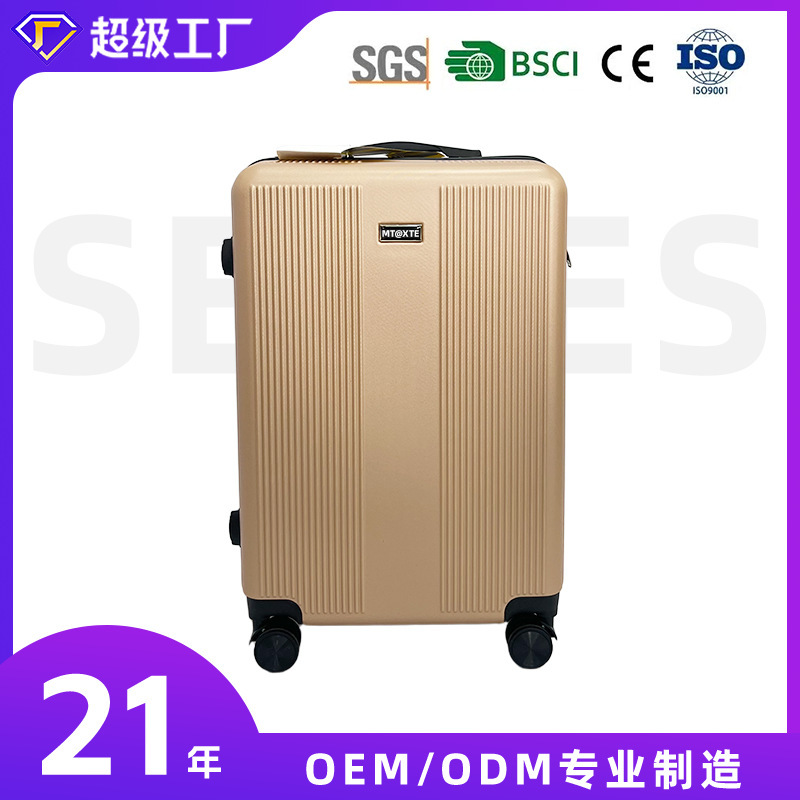 Cross-Border Hot-Selling Three-Piece Suitcase Set, Abs Material Customization, Export Boarding Case 20 24 28inch Trolley Case