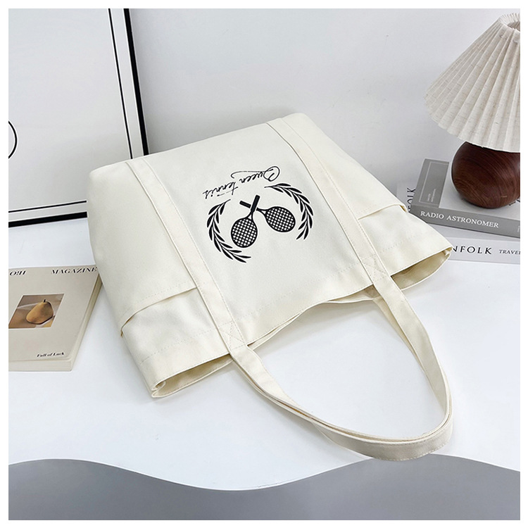 A new best-selling large-capacity casual canvas bag, a Korean-style fashionable and simple canvas bag for commuting to school undefined