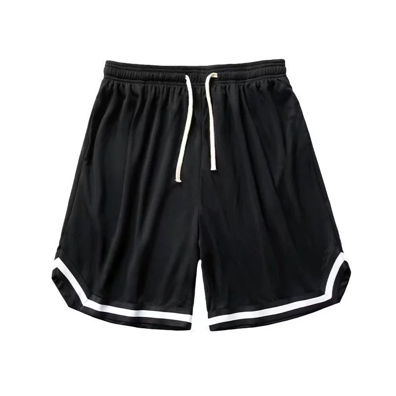 Летние спортивные баскетбол shorts из тонкой ткани, быстрая сухость дышащие брюки для зала, свободный крой