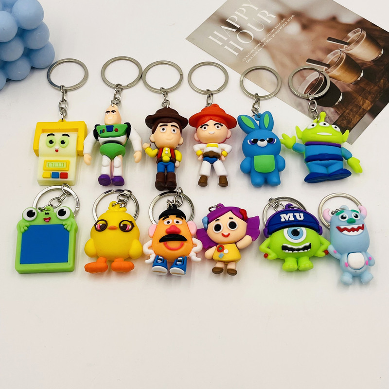 Creative Cartoon Toy Story Doll Keychain Bag Pendant Buzz Lightyear Three-Eyed Alien Accessory Small Gift Creative Cartoon Toy Story Doll Keychain Bag Pendant Buzz Lightyear Three-Eyed Alien Accessory Small Gift