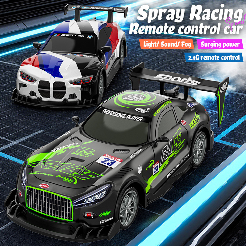 New Product 2.4g Remote Control Car Light Spray Remote Control Racing Toy Car Rc Drift Kidsren's Toy Electric Remote Control Car
