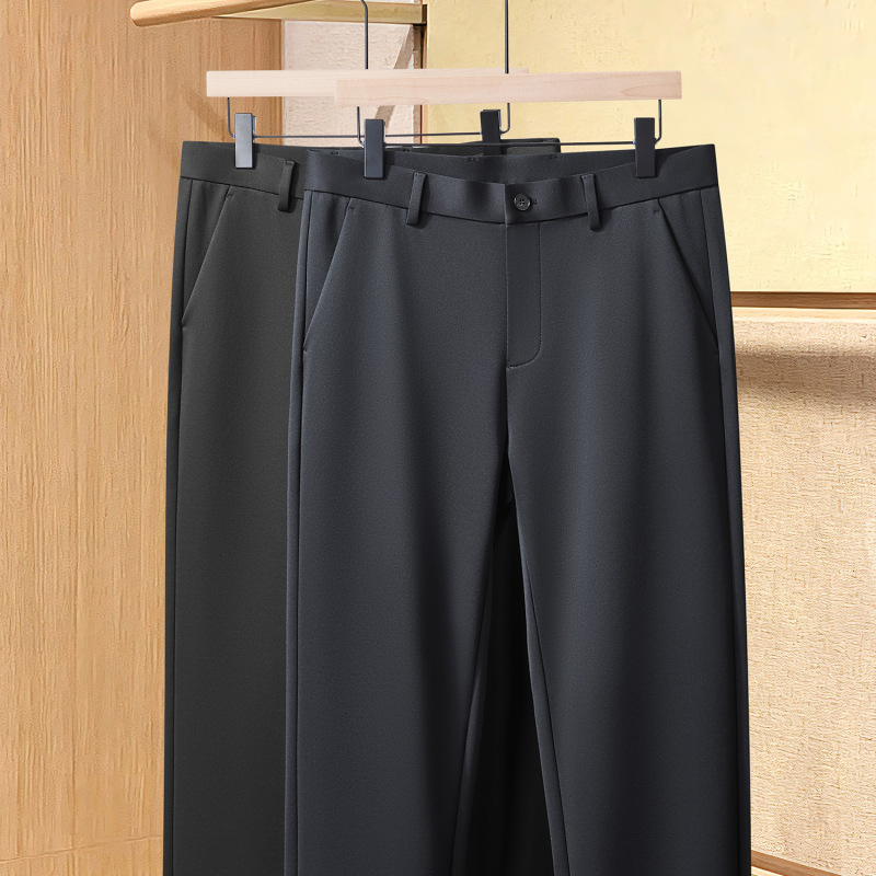 Light luxury business style anti-wrinkle casual pants for men, 2026 autumn and winter new straight elastic business trousers with drape effect Light luxury business style anti-wrinkle casual pants for men, 2026 autumn and winter new straight elastic business trousers with drape effect