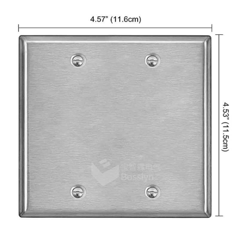 长期供应美式不锈钢面板 双位空白美式盖板 家装工业风墙壁面板